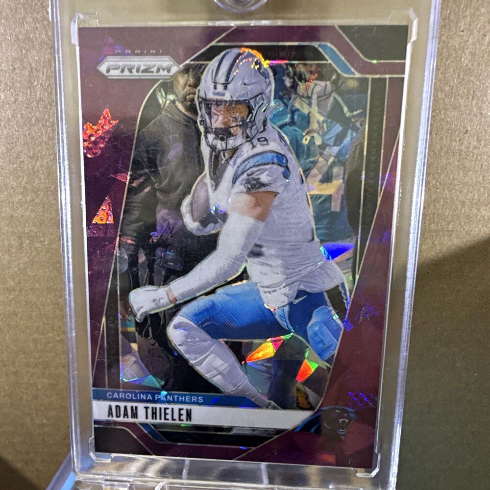 2024 Panini Prizm Purple Ice Prizm Adam Thielen #39 201/225 Panthers